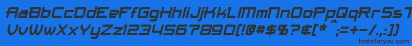 MaximizeItalic Font – Black Fonts on Blue Background