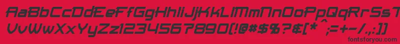 MaximizeItalic Font – Black Fonts on Red Background