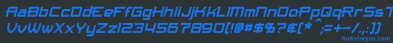 MaximizeItalic Font – Blue Fonts on Black Background