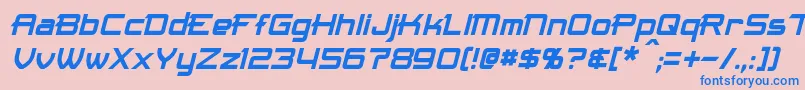 MaximizeItalic Font – Blue Fonts on Pink Background