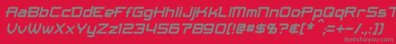 MaximizeItalic-Schriftart – Graue Schriften auf rotem Hintergrund