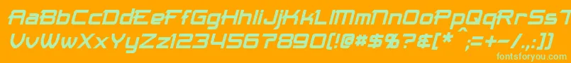 MaximizeItalic Font – Green Fonts on Orange Background