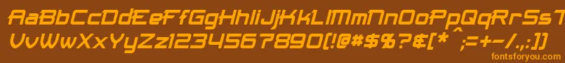 MaximizeItalic Font – Orange Fonts on Brown Background