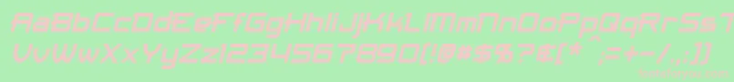 フォントMaximizeItalic – 緑の背景にピンクのフォント