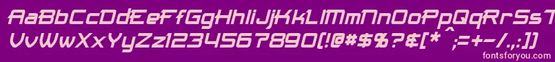 MaximizeItalic-Schriftart – Rosa Schriften auf violettem Hintergrund