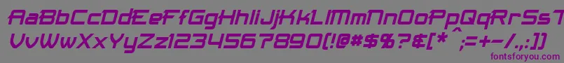 MaximizeItalic Font – Purple Fonts on Gray Background
