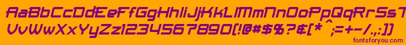 MaximizeItalic Font – Purple Fonts on Orange Background