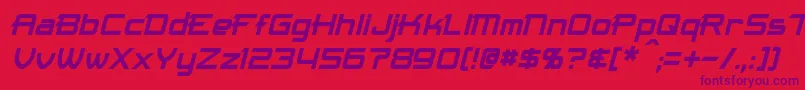 MaximizeItalic-Schriftart – Violette Schriften auf rotem Hintergrund