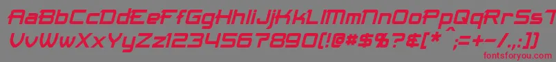 MaximizeItalic Font – Red Fonts on Gray Background