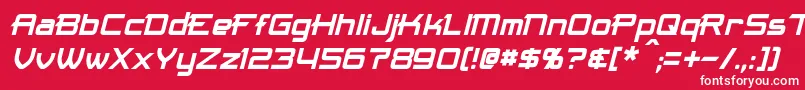 Шрифт MaximizeItalic – белые шрифты на красном фоне