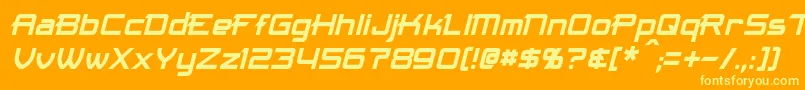 MaximizeItalic Font – Yellow Fonts on Orange Background