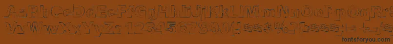 More about Distbko Font Distbko Font – Black Fonts on Brown Background