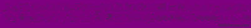 Distbko-Schriftart – Schwarze Schriften auf violettem Hintergrund