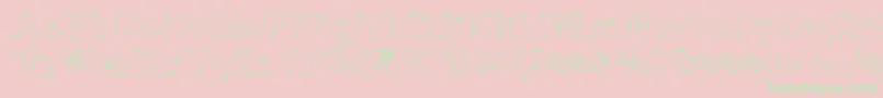 Distbko Font – Green Fonts on Pink Background