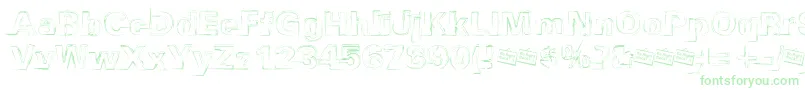 Distbko Font – Green Fonts on White Background