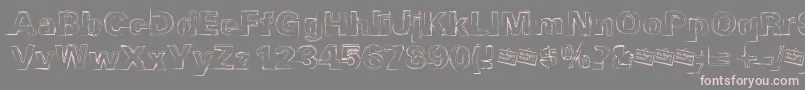 Distbko Font – Pink Fonts on Gray Background