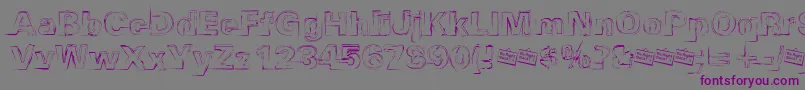 Шрифт Distbko – фиолетовые шрифты на сером фоне