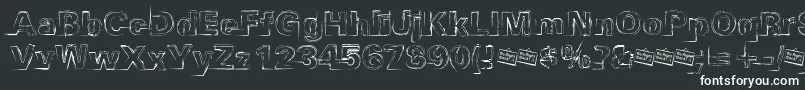 Distbko Font – White Fonts on Black Background