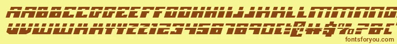 Micronianelai Font – Brown Fonts on Yellow Background