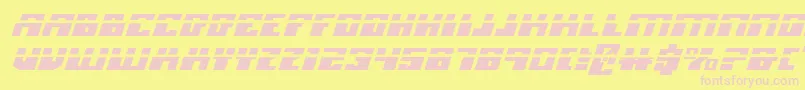 Micronianelai Font – Pink Fonts on Yellow Background