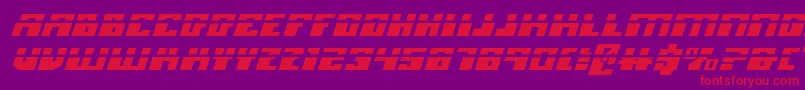 Micronianelai Font – Red Fonts on Purple Background