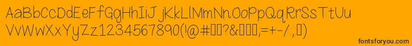 ColoradoSunshine-fontti – mustat fontit oranssilla taustalla