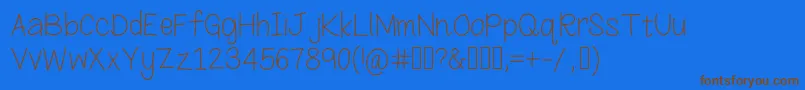 ColoradoSunshine-fontti – ruskeat fontit sinisellä taustalla