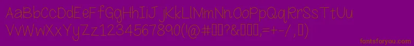 Шрифт ColoradoSunshine – коричневые шрифты на фиолетовом фоне
