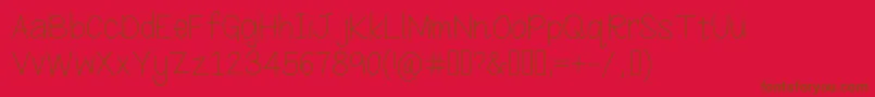 フォントColoradoSunshine – 赤い背景に茶色の文字