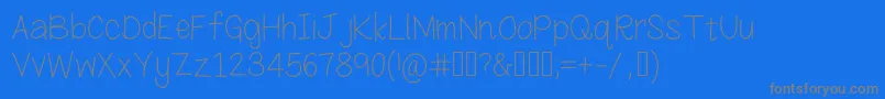 ColoradoSunshine-fontti – harmaat kirjasimet sinisellä taustalla