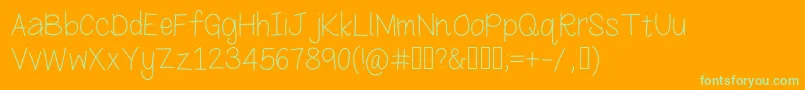 ColoradoSunshine Font – Green Fonts on Orange Background