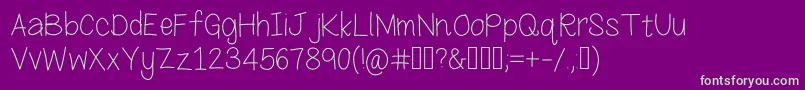 ColoradoSunshine Font – Green Fonts on Purple Background