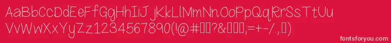 ColoradoSunshine Font – Pink Fonts on Red Background