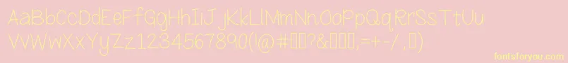 Шрифт ColoradoSunshine – жёлтые шрифты на розовом фоне