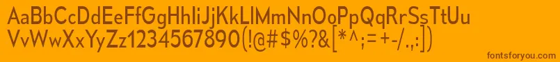 MesmerizeScBk Font – Brown Fonts on Orange Background