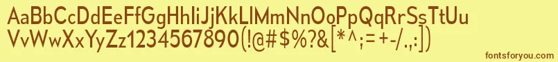 MesmerizeScBk Font – Brown Fonts on Yellow Background