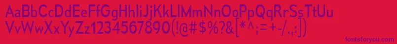 MesmerizeScBk Font – Purple Fonts on Red Background