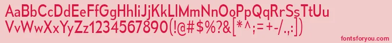 MesmerizeScBk Font – Red Fonts on Pink Background