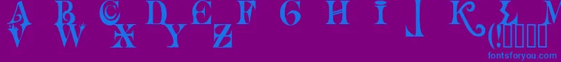 Necromantic Font – Blue Fonts on Purple Background