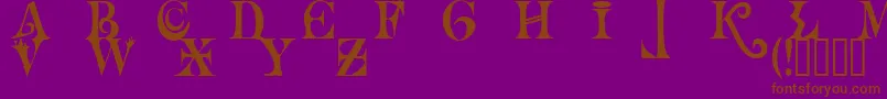 Necromantic Font – Brown Fonts on Purple Background