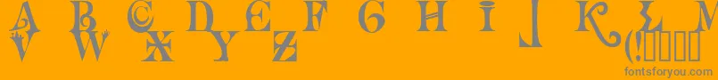 Necromantic Font – Gray Fonts on Orange Background