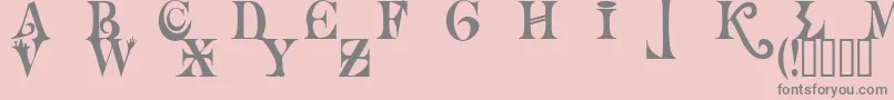 Necromantic Font – Gray Fonts on Pink Background