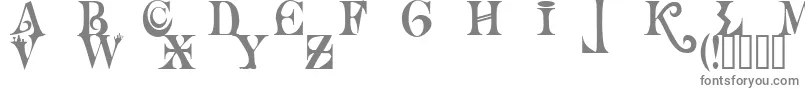 Necromantic-fontti – harmaat kirjasimet valkoisella taustalla