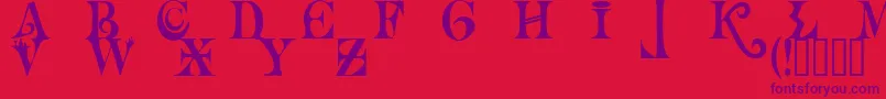 Necromantic Font – Purple Fonts on Red Background