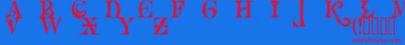 Necromantic Font – Red Fonts on Blue Background