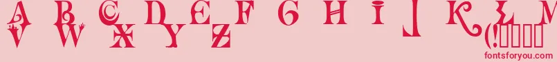 Necromantic Font – Red Fonts on Pink Background