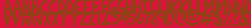fuente Scratchies – Fuentes Marrones Sobre Fondo Rojo