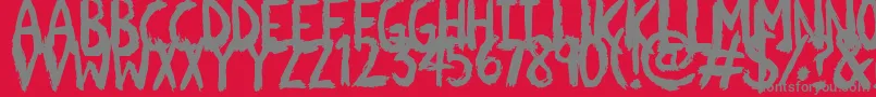 Scratchies Font – Gray Fonts on Red Background