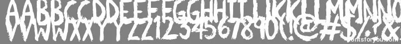 Scratchies Font – White Fonts on Gray Background
