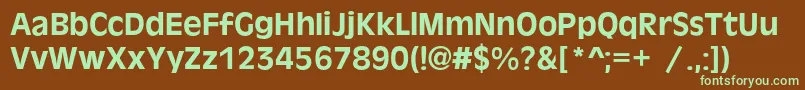 Шрифт OlivercBold – зелёные шрифты на коричневом фоне